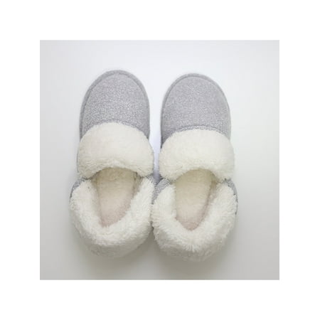 

GENILU Ladies Womens Warm Home Slippers Furry Plush Footwear House Indoor Slippers