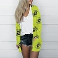 thumbnail image 6 of KSCYKKKD Coat for Women Women's Casual Sweatshirts Halloween Coat Print Medium Length Cardigan Jacket Coat Green XXL, 6 of 7