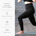 thumbnail image 6 of Fishers Finery Ecofabric Active Workout Legging High Waist Yoga Pant; Cotton & Modal Blend (Black, L), 6 of 6