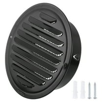 Uxcell 6" Round Air Vent Cover, 304 Stainless Steel Louvered Grill Screen Mesh Ducting Vent for Ventilation, Black