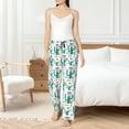 thumbnail image 5 of Disketp Hello Summer Print Women's Comfy Pajama Pants Casual Drawstring Palazzo Lounge Wide Leg Pants, 5 of 7