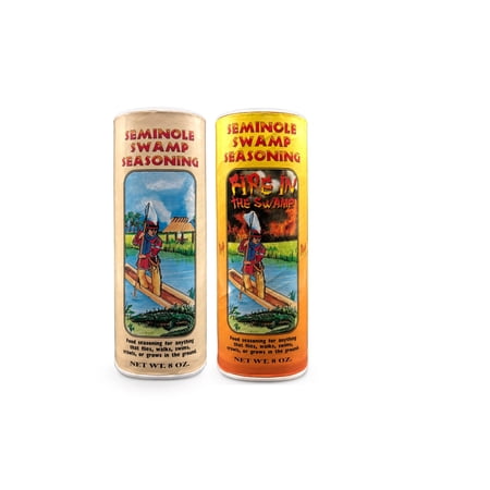 Seminole Swamp Seasoning - Original and Fire in the Swamp Mixed Spices & Seasonings - 2pk - One 8 Oz of Each