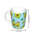 thumbnail image 2 of Yiaed Cartoon Avocado Print Ceramics Coffee,Large Handle Design,Extra Large Tea and Coffee Cup for Office and Home Mugs, 2 of 6