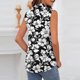 thumbnail image 5 of TaTaai Loose Printed Top Lightweight Soft Women's Fashion Lapel Button Sleeveless Short Sleeve Summer Casual Office Daily Blouse Gift, 5 of 6