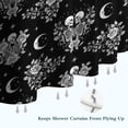 thumbnail image 6 of Black Skeleton Rose Moon Pattern Shower Curtain 84"x72" ,Bathroom Decorative Shower Curtains Set with 12 Hooks,Modern Waterproof Washable Shower Curtain, 6 of 6