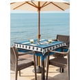 thumbnail image 2 of Outdoor Tablecloth with Umbrella Hole and Zipper, Blue Anchor Square Table Cloth 60x60 Inch Waterproof Tablecloth, Nautical Summer Beach Coastal Ocean Art Picnic Table Cover for Patio Camping, 2 of 7