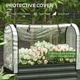 thumbnail image 4 of Outsunny Metal Raised Garden Bed with Cover, Black, 4 of 10