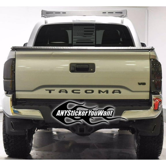 AnyStickerYouWant - Rear Middle Window American Flag Decal Fits and Compatible with Toyota Tacoma 2016-2020 (Straight Regular)
