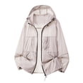 thumbnail image 5 of GrmtClth Men's Multi-Pocket Hooded Utility Jacket, Lightweight Full Zip Up Windbreaker Casual Outerwear with Adjustable Cuffs Sun Protection Clothing Pink 3XL, 5 of 5