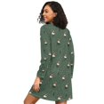 thumbnail image 2 of FORMRS Womens Long Sleeve Nightgowns Crew Neck Sleep Shirt Soft Pajamas Sizes S-3XL, Christmas Forest, 2 of 8