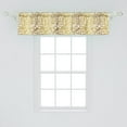 thumbnail image 2 of Ambesonne Floral Valance Pack of 2, Dreamy Roses Pattern Modern, 54"X12", Earth Yellow Coffee, 2 of 3
