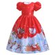 thumbnail image 1 of Vestido hinchado para niña, vestido estampado navideño europeo y americano, vestido infantil para espectáculo navideño, 1 of 6