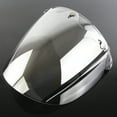 thumbnail image 2 of PC Motorcycle Helmet Visor - Open Face Helmet Accessory, 3-Snap Windproof Retro Flat Bubble Lens, Available in Colorful, Silver, Light Grey, Dark Grey & Transparent, 22x21cm Size, 200g, 1pc Pack, 2 of 7