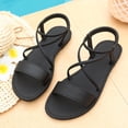 thumbnail image 5 of Walking Casual Orthotic Sandals Women's Fashionable And Versatile Plus-Size Wrap Strap Roman Sandals Spring/Summer Style Trendy And Comfortable Sandals Black 41, 5 of 9