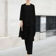 thumbnail image 1 of Ensemble de Robe 3 Pcs pour Femmes Basique en Chiffon Surdimensionné Tenue de Vacances (Marron S), 1 of 6