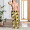 thumbnail image 5 of Mens Pajama Pants - Soft Sleep & Lounge Pants for Men, Minimalist Painted Knight Horse Cuteness Casual PJ Bottoms Pants with Pockets, 5 of 5