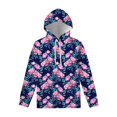 thumbnail image 3 of Sudadera con capucha con estampado 3D de peonías y rosas para hombre y mujer, estilo Harajuku, con estampado floral, informal, para primavera y otoño, 3 of 5