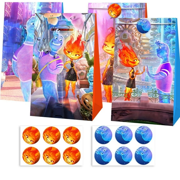 Elemental Candy Bags 12PCS Party Favor Gift Bags Birthday Party Decorations