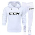 thumbnail image 3 of Ccm Men's And Women's Printed Warm Two-piece Loose Hoodie + Pants Jogging Set, 3 of 5