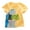 Shark Yellow, variant on StylesILove Cute Graphic Print Boy T-shirt, 6 Designs (5-6 Years, Dinosaur Grey), Tag Size:120