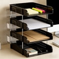 thumbnail image 4 of Deeceymbur Desk Pegboard Storage Organizer Stationery And Cosmetics Holders Home Office Workspace Part Document And Supplies Rack, 4 of 6
