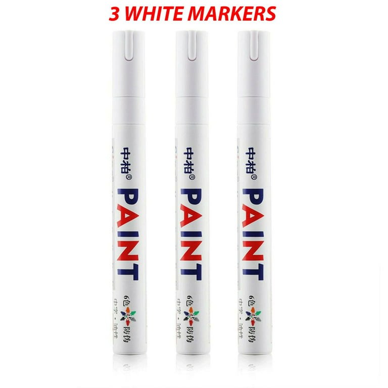 3X White Paint Pen Marker Waterproof Permanent Car Tire Lettering