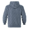 thumbnail image 6 of Lovskoo Men's Winter Hoodies Warm Fuzzy Fleece Solid Color Pullover Drawstring Pocket Long Sleeve Hooded Sweater Blue, 6 of 9