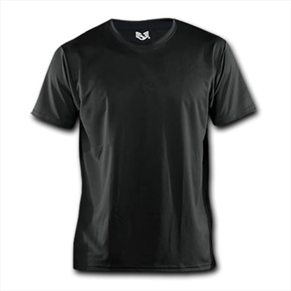 RapDom Rapid Cool Performance Breathable Crew Mens Tee [Short Sleeve - Black - 2XL]