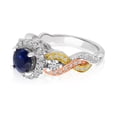thumbnail image 3 of 14k Tri-Color Sapphire and Diamond Ring, 3 of 3
