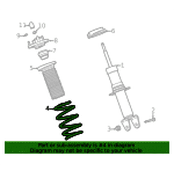 2021 Chevrolet Corvette Coil Spring 84747901 Spring, F Spring
