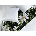 thumbnail image 2 of Daisy Bed Runner, Realist Chamomile Flowers with Delicate Petals and Greenish Peduncles Print, Decorative Accent Bedding Scarf for Hotels Homes & Guest Rooms, King, Off White Fern Green, by Ambesonne, 2 of 3