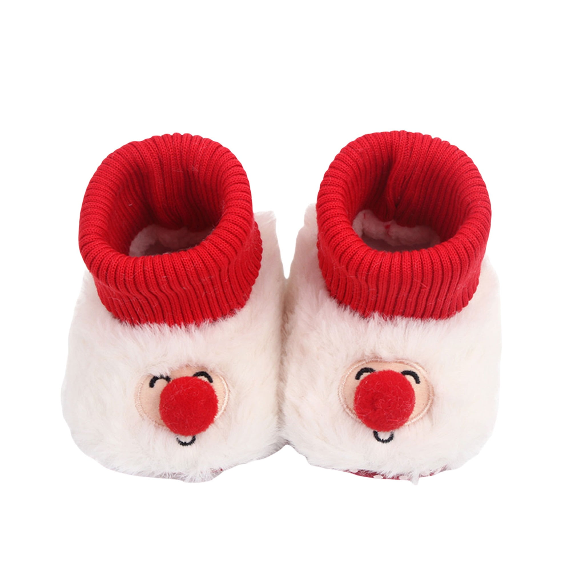 Infant Baby Girls Boys Christmas Slippers Warm Baby Socks Shoes Crib Shoes Footwear Prewalkers -