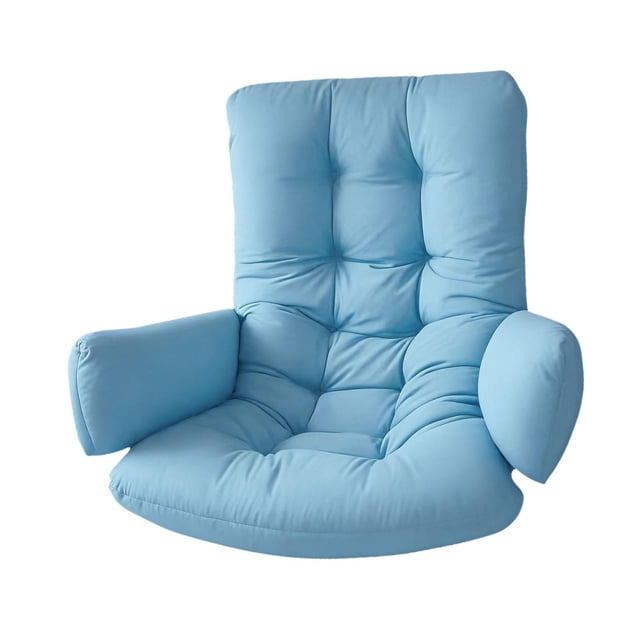 Cojín grueso para hamaca de interior, para columpio, para banco modular de exterior Azul