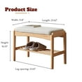 thumbnail image 2 of Marsrizon Home  Wood Shoe Bench - Mid-Century Modern Storage Bench for Entryway and Living Spaces (23.62inch, Original Wood Colour（Beech）), 2 of 5