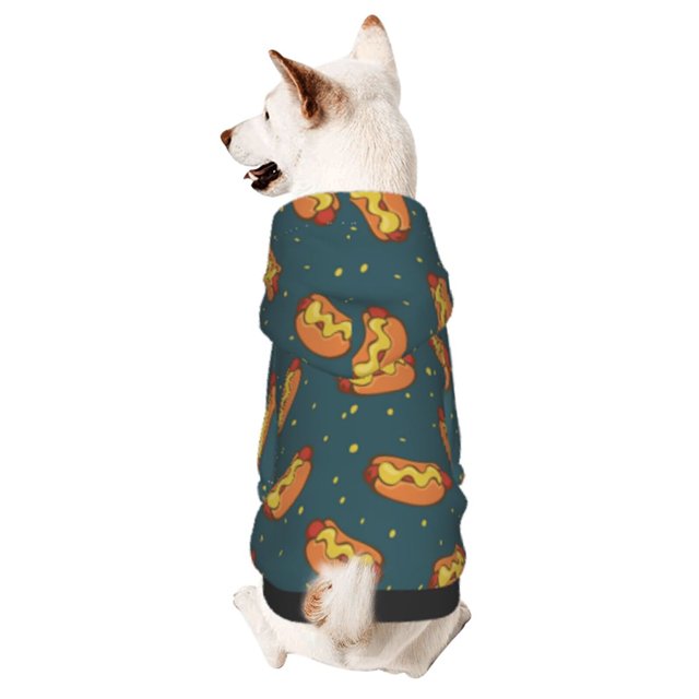 Balery Hot Dog 6 Sudadera con Capucha para Perros Pequeños – Ropa para Mascotas, Disfraz para Perros y Gatos, Ideal para Fiestas y Cosplay-Medium