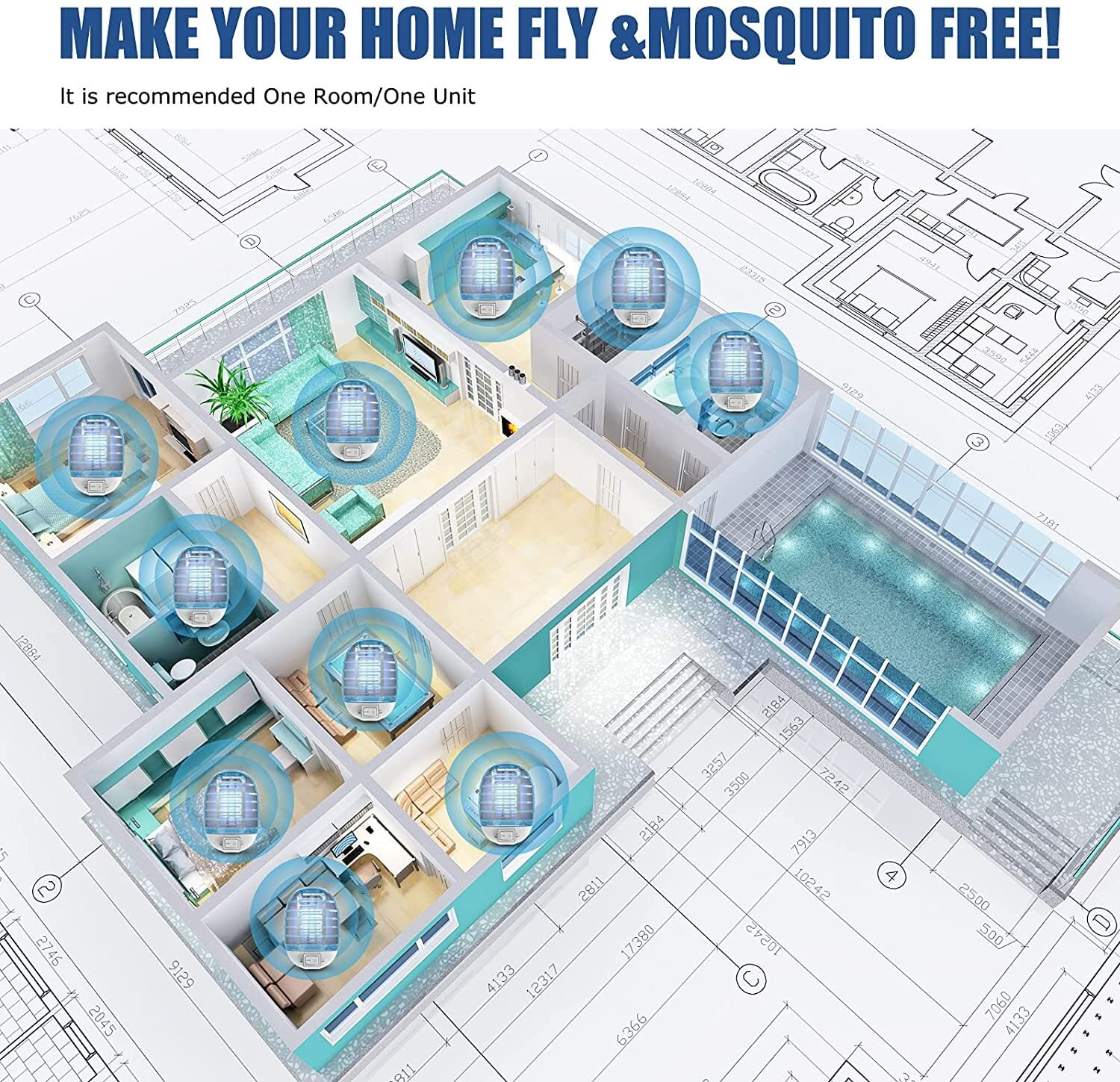 2 Pack Bug Zapper,Plug-in Electronic Mosquito Killer Night Light, Eliminates Gnats Fruit Flies Flying Pests,2023 New