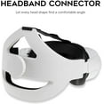 thumbnail image 3 of Serre-tête Ajustable Compatible pour Oculus Quest 2 avec Coussin de Tête, Remplacement pour Sangle Elite Sangle de Tête Protectrice Confortable Réduire la Pression - Blanc, 3 of 6