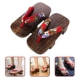 thumbnail image 2 of 1 par de zuecos japoneses, sandalias de zueco de madera, zapatillas de zueco para mujer, 2 of 7