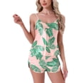 thumbnail image 1 of Conjuntos de pijamas de satén para mujer INSPIRE CHIC, top de tirantes con pantalones cortos, 2 piezas, ropa de dormir, conjunto de pijama de seda S verde, 1 of 6