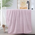 thumbnail image 5 of kladzum Microfiber Coral Velvet Bathroom Towels 27.56x55.12in Absorbent Dry Hair Towel That Does Not Hair Beach Towel Strip Patterned Bath Towel for Body Shower Beach Travel, 5 of 5