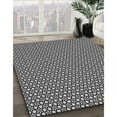 thumbnail image 3 of Ahgly Company Machine Washable Indoor Square Transitional Dark Gray Black Area Rugs, 5' Square, 3 of 7