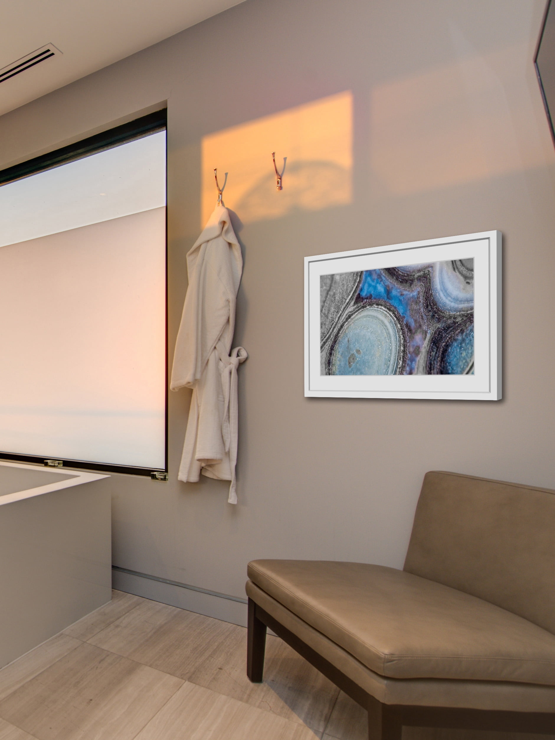 "Blue Flame" Framed Painting Print