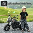 thumbnail image 7 of Licensed BMW G310 24V Electric Ride On Motorcycle for Kids with Inflatable Rubber Tires & Training Wheels, Quiet Brushless Driven Motors, Up to 12.5 mph, PU Leather Seat, Rear Braking, Black, 7 of 7