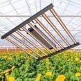 thumbnail image 2 of Lámpara LED de cultivo de 6, 8 y 10 barras Samsung LM301B, espectro completo, luz ultravioleta e infrarroja para siembra, crecimiento y floración de flores en invernaderos de interior, 2 of 5
