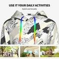 thumbnail image 6 of Hoodies for Women - Grey White Camouflage Comfrt Colour Drawstring Women'S Fashion Hoodies & Sweatshirts, Fall Outfits Clothes for Women 2024 Pullover with Kangaroo Pocket, 6 of 7