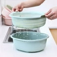 thumbnail image 4 of Btomtd Plastic Double Dishwashing Basket Draining Basket Kitchen Basket Household Fruit Bowl Multifunctional Round Dishwashing Basin Fruit Basket, 4 of 7