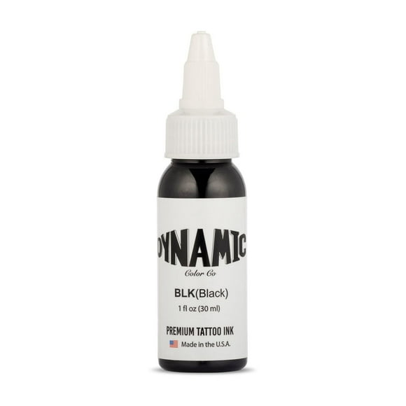 Tattoo Ink Dynamic Color Co. Negro, 30 ml, duradero, EE. UU.