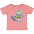 thumbnail image 3 of Inktastic Hipster Raccoon, Raccoon With Glasses, Flowers Boys or Girls Baby T-Shirt, 3 of 5