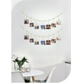 thumbnail image 6 of 2Pcs Hanging Photo Holder, Wooden Beads String Wall Hanging Photo Display with 7 Pcs Clips, Picture Hanger for Boho Collage Picture Frame DIY Picture Photo Wall Decor, Displaying Art, Photos and Cards, 6 of 8