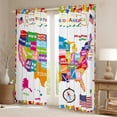 thumbnail image 2 of Manfei American Map Print Black Out Curtains, Kawaii Cartoon Curtains Pack of 2 (42x63 Each), Teens Kids Boys Girls Bedroom Curtains, Curtains and Drapes Decor, 2 of 6